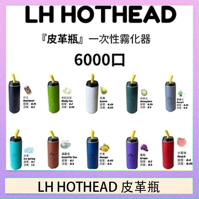 LH HOTHEAD皮革 LH HOTHEAD皮革瓶電子煙可充電6000口一次性