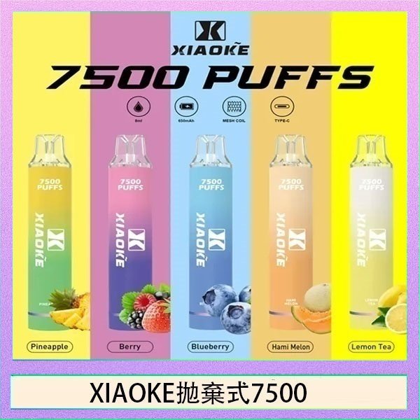 XIAOKE拋棄式7500 梟客XIAOKE一次性電子菸拋棄式7500口